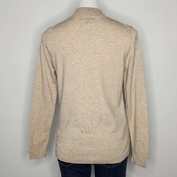 NWT Banana Republic Factory tan long sleeve lightweight wool blend sweater S - Picture 5 of 8